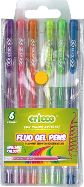 6 farver CRICCO Fluorescerende Zelum Længder