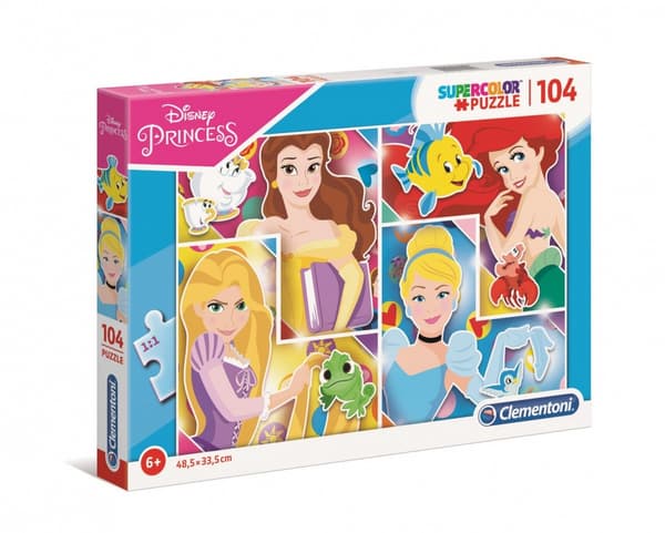 Puslespil 104 brikker Super Color Disney Bogæske