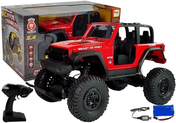 Jeep kauko-ohjattava punainen