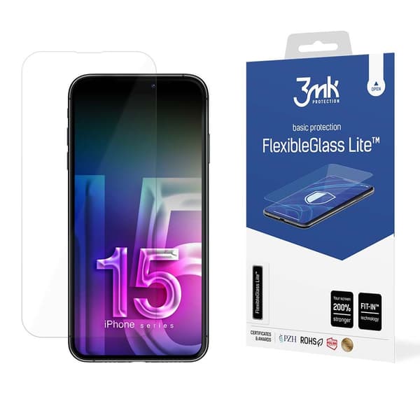 3mk Hybridglas FlexibleGlass Lite för iPhone 15 Plus 6.7\"