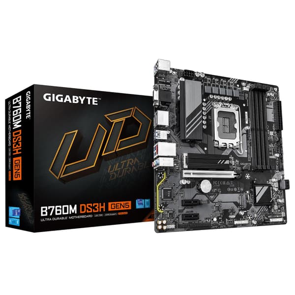 Gigabyte B760M DS3H GEN5 - bundkort - micro ATX - LGA1700 Socket - B760