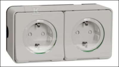 Mureva Style Stikkontakt 2P+PE schuko dobbelt hvid MUR39035