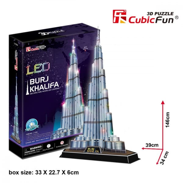 3D-palapeli Burj Khalifa (valo)