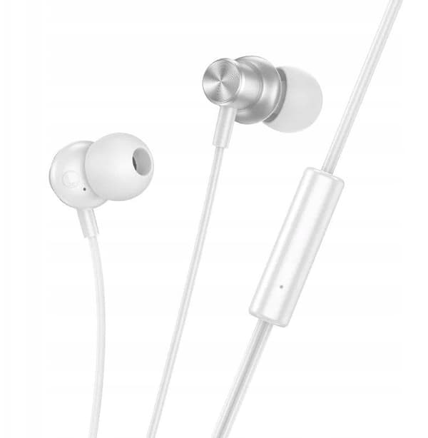 In-ear trådbundna hörlurar Jack 3,5 mm Hoco M110 silver