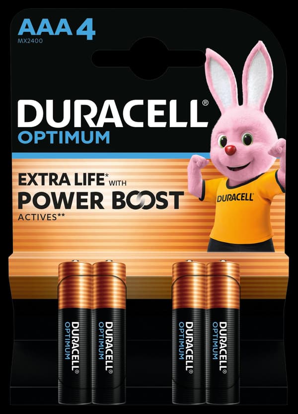 Duracell Alkalinebatteri Duracell OPTIMUM AAA 4 stk [321|1]