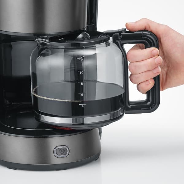 Severin KA 9340 Tumma Inox lasikannulla