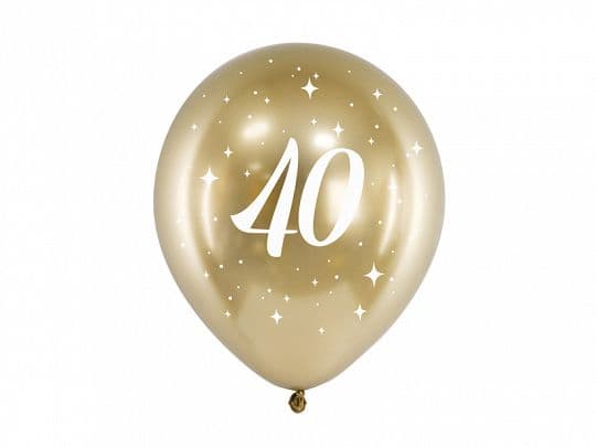 PartyDeco Balloner Blank 30cm, 40, one size guld