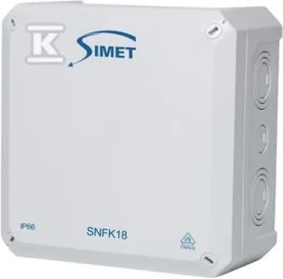 Seinään asennettava kotelo 180x180x93mm IP66 harmaa SNFK18 83171002
