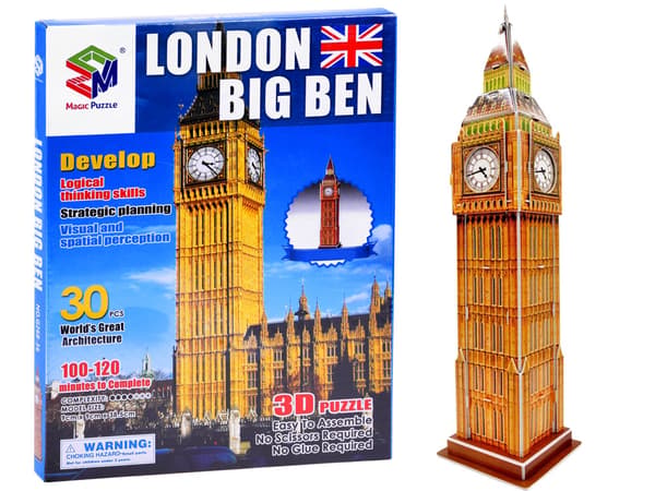30-bitars 3D-pussel London Big Ben ZA3802