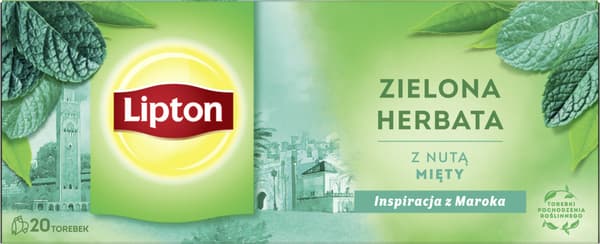 Lipton Tee LIPTON vihreä, ripaus minttua, 20 pussia