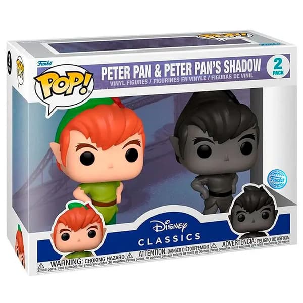 POP pakke med 2 figurer Disney Peter Pan - Peter Pan & Peter Pans Skygge Eksklusiv