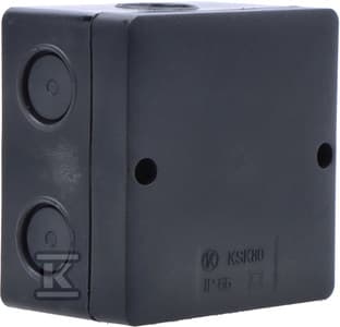Dåse n/t 81x81x16 IP66 KSK 80 FA sort