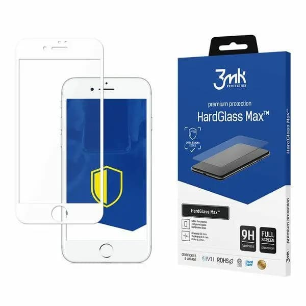3mk Hardglass Max för iPhone 7 vit