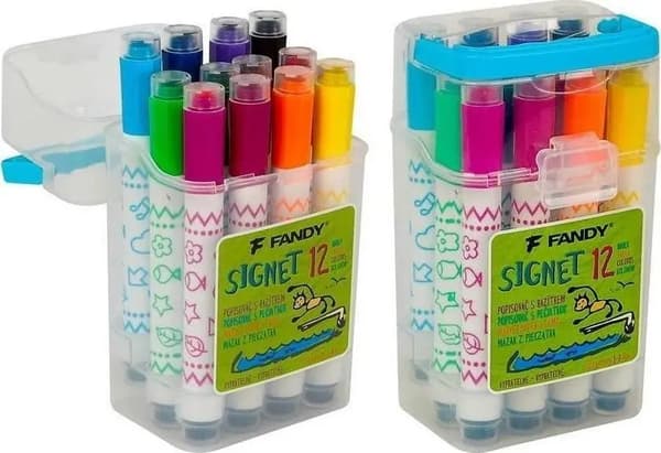 Signetpenna med 12 färger