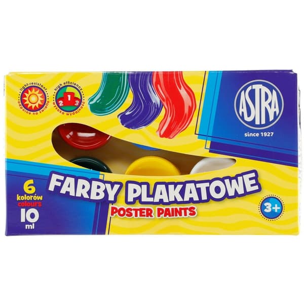 Affischfärger 6 färger 10ml ASTRA