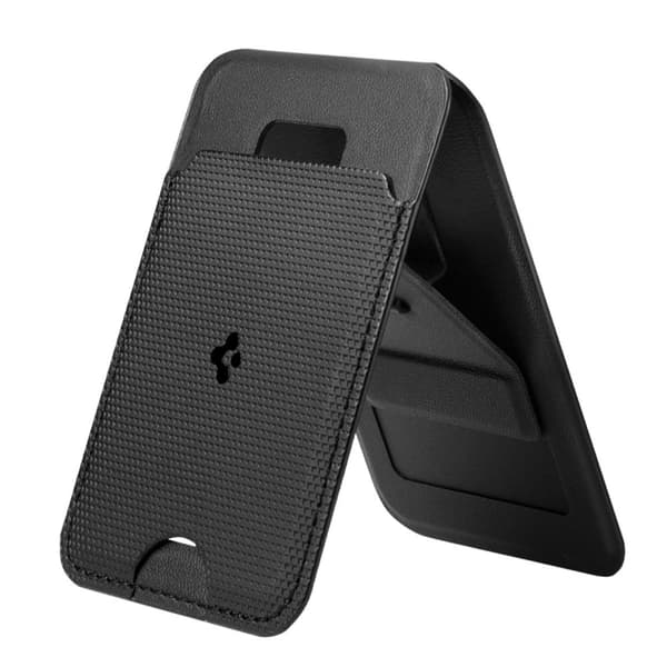 Spigen Slim Fold Stand MagSafe -lompakko 1 kortille, musta
