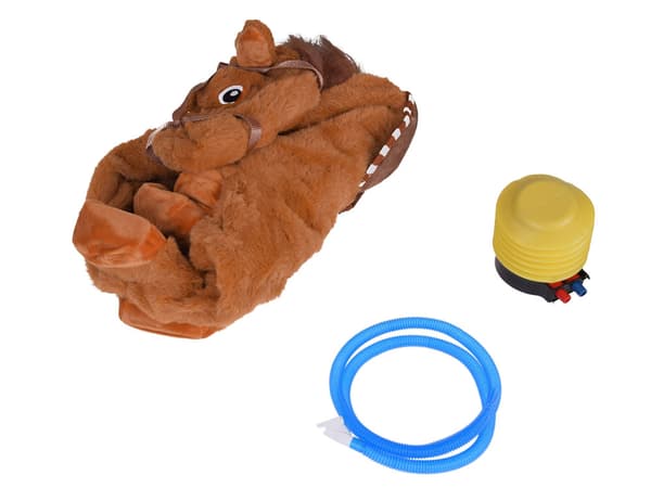 Oppustelig plys hoppende hest til børn pumpe ZA5443 CB