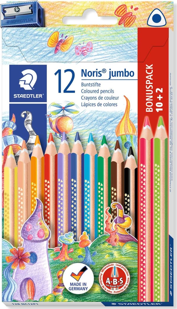 Staedtler Farveblyant Noris jumbo 10+2