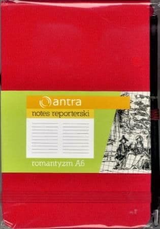 Reportersblock A6Linje Romantik Röd ANTRA