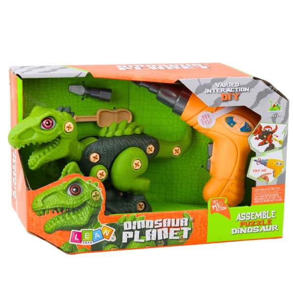 Dinosaur för att skruva loss skruva grön borr DIY