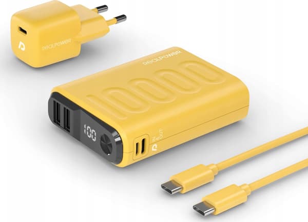 RealPower Bank PB-10000 Gul sæt 10.000 mAh