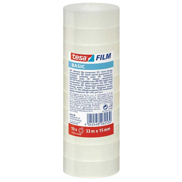 TESA BASIC KONTORTAPE 15 MM X 33 M (10)