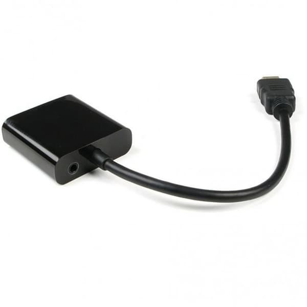 AV-sovitin Techly HDMI - D-Sub (VGA) + 3,5 mm:n liitin musta (306493)