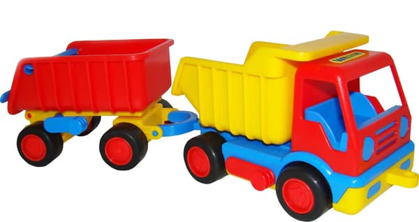 Wader-Polesie 9647 Stor dumper med trailer i netmix