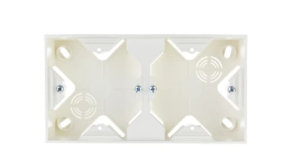 Ospel Installationsboks AS 2-dobbelt ecru (PNP-2G/27)