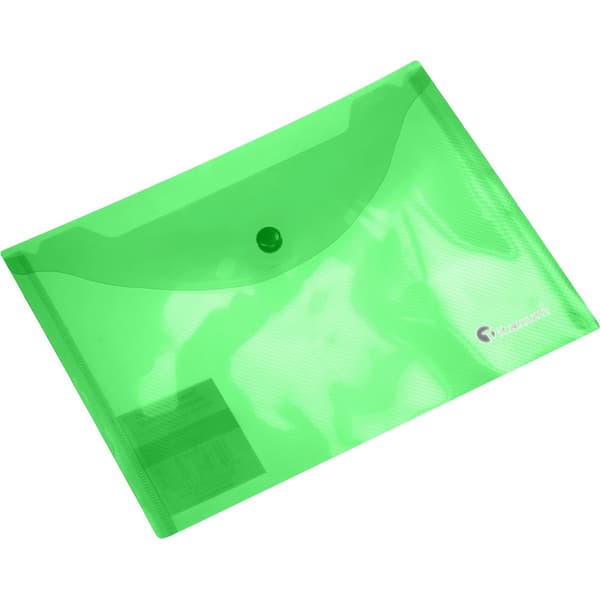 Kuvertmapp A5 transparent grön
