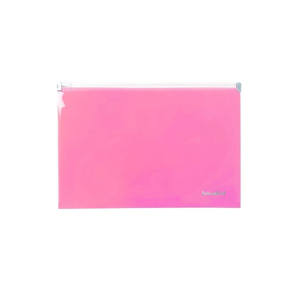 Plastmappe med lynlås A5 pink Biurfol (TSP-A5-01)