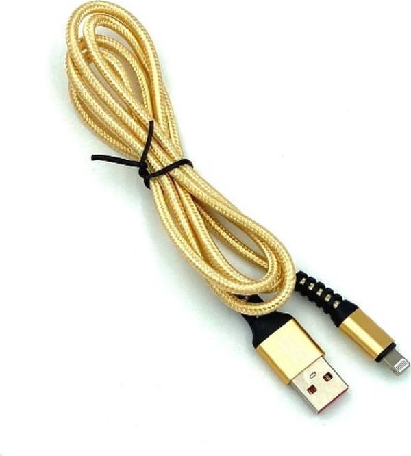 Denmen USB-A USB-kabel - Lightning 1 m Guld (29359)