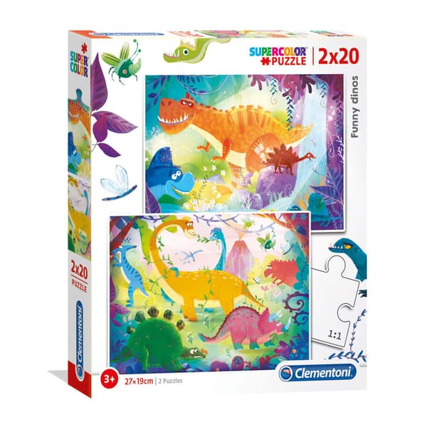 Palapelit 2x20 Hauskat Dinot