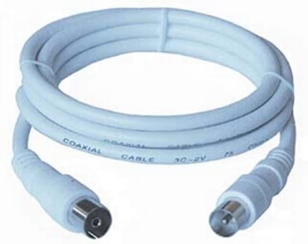 PremiumCord Antennekabel 2m hvid (ktmf02)