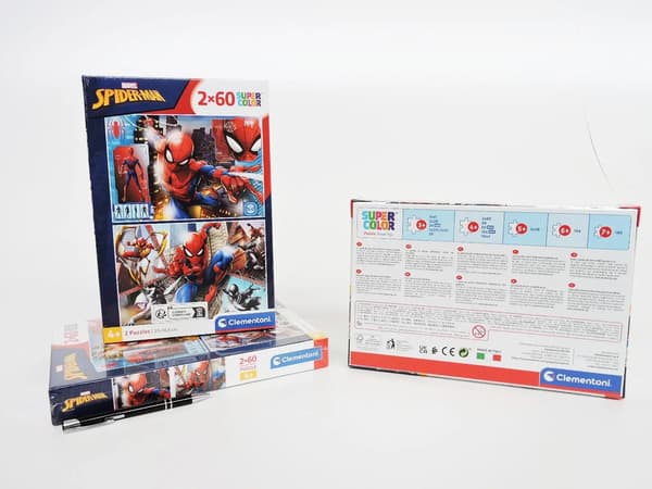 Puslespil 2x60 Super Color Spiderman