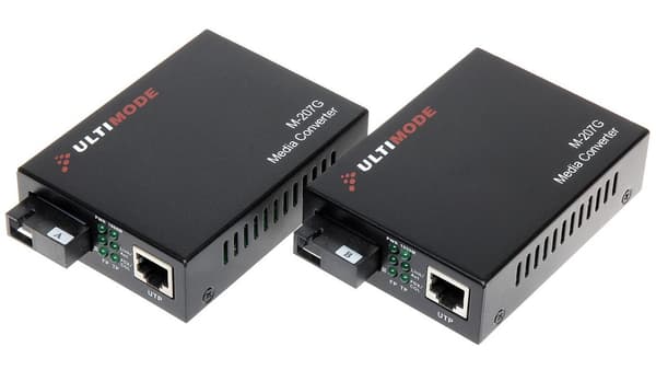 Lysmodekonverter Ultimode MEDIA SINGLE-MODE CONVERTER SET TXRX M-207G ULTIMODE
