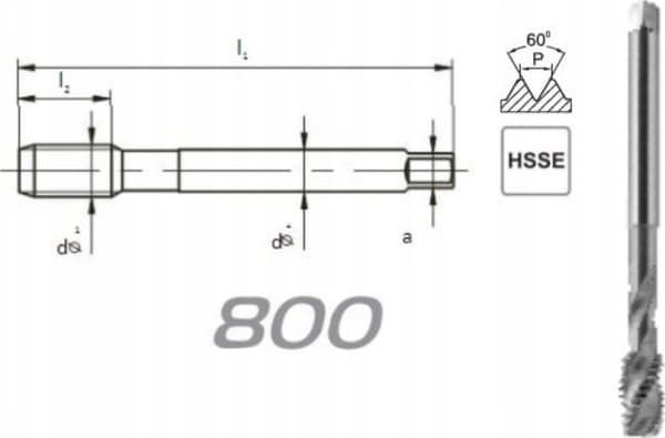 KIERREPORA M24x1.5 DIN-374C R40 (6H) HSSE 800