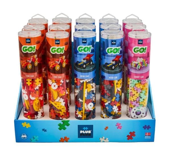 PLUSPLUS PLUS-PLUS DISPLAY TUBES COLOR CARS MIX - 15 TUBES