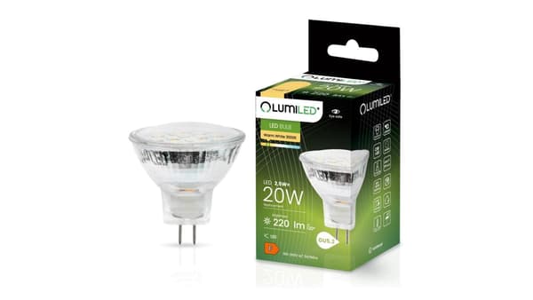 LED-lamppu MR11 2.5W = 20W 220lm 3000K Lämpö 120 LUMILED
