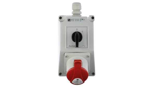Installationssats med uttag 16A 5P (0-1) röd ZI02R211