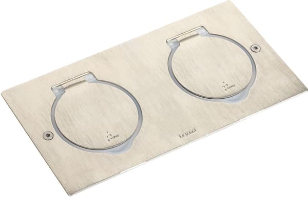 Legrand kaksoispistorasian kansi Inox (089702)