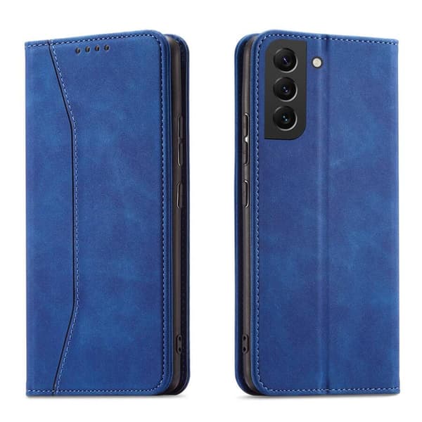 Magnet Fancy Case til Samsung Galaxy S23+ Flip Cover Pung Stativ blå