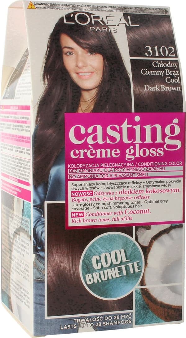 L'Oreal Paris Casting Creme Gloss Paint 3102 Cool Dark Brown