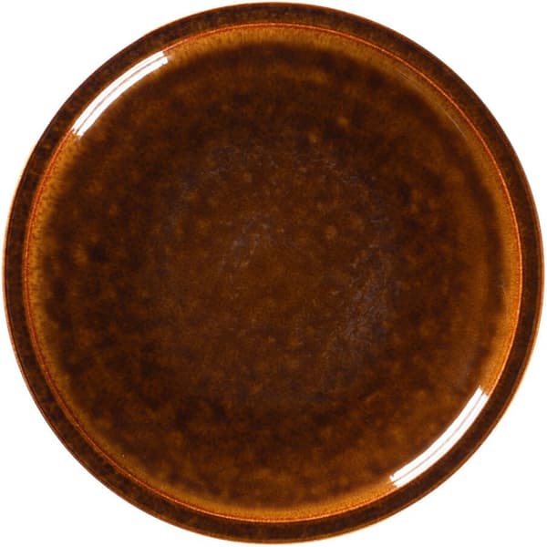 STONE Flad tallerken 16 cm rav