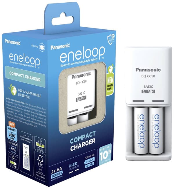 Panasonic Compact + 2x AA Eneloop 2000