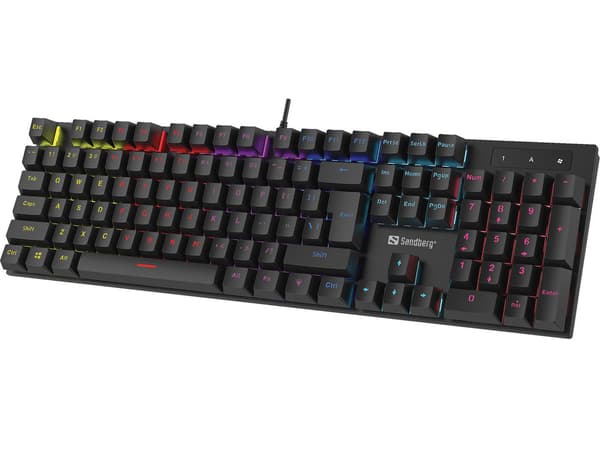 Sandberg 640-31 näppäimistö USB QWERTZ Saksa Musta