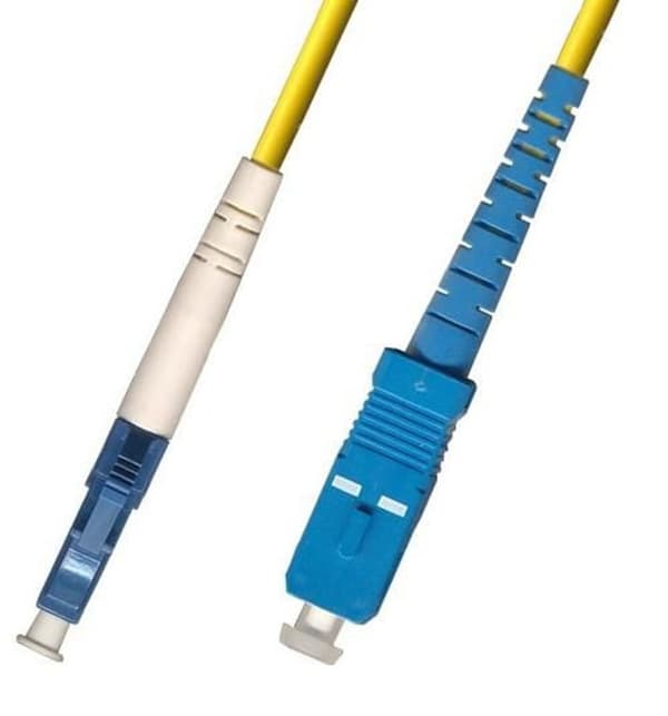 MicroConnect LC/UPC-SC/UPC 1m OS2 Fiber Patchkabel Singlemode Simplex OS1/OS2 Gul
