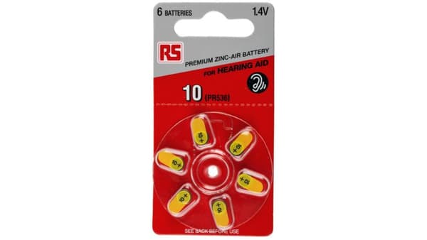 Pastilbatteri, PR70, 1,4V, 100mAh, RS PRO