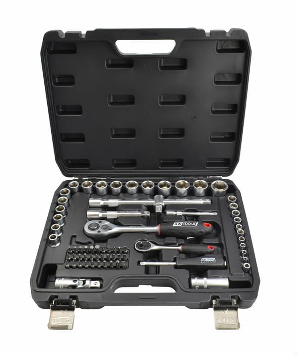 AWTOOLS AVAINSARJA 72 osaa 1/2\"/1/4\" BLACK LINE