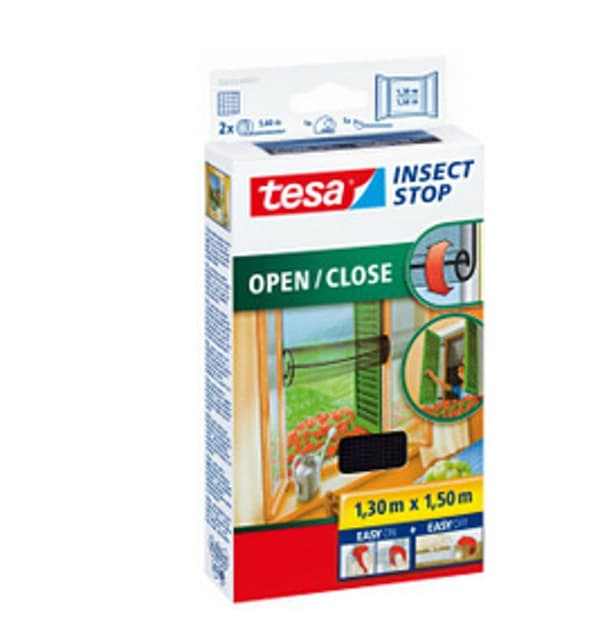 TESA RULLATTAVA IKKUNAN HYTTYSVERKKO MUSTA 1,3m x 1,5m